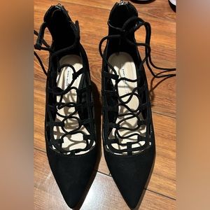 Zara tie up kitten heels
